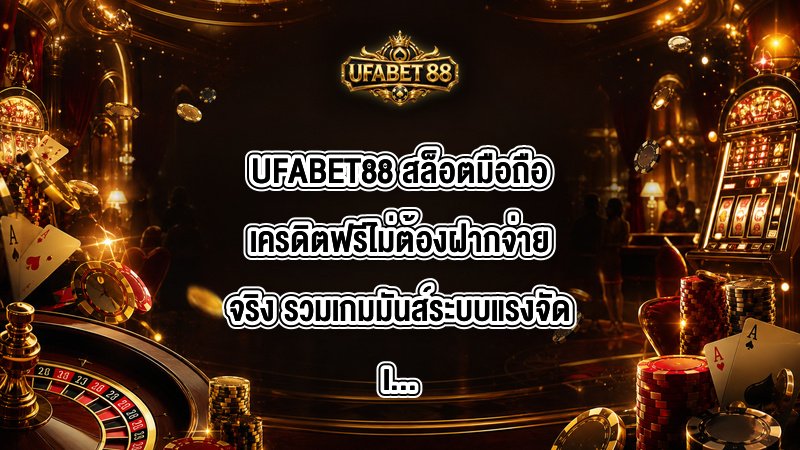 UFABET88 สล็อตมือถือเครดิตฟรีไม่ต้องฝากจ่ายจริง